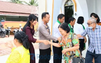 Pererat Silaturahmi, Kapolres Barsel Gelar Minggu Kasih Bersama Jemaat Gereja Parapah