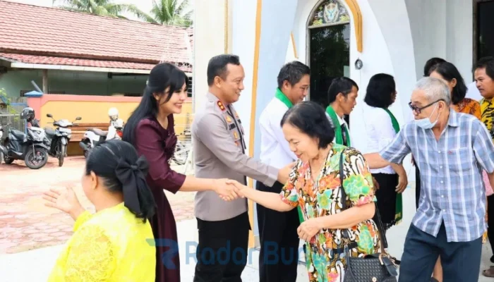 Pererat Silaturahmi, Kapolres Barsel Gelar Minggu Kasih Bersama Jemaat Gereja Parapah