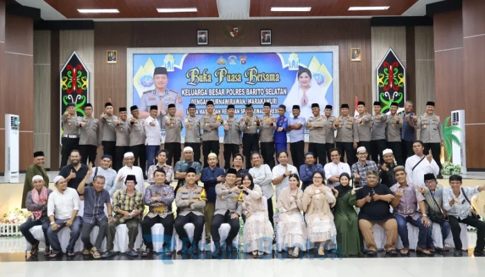 Polres Barsel Gelar Buka Puasa Bersama Wartawan, Purnawirawan dan Warakawuri