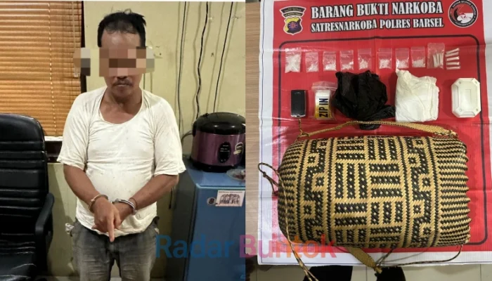 Berantas Narkotika, Polres Barsel Ringkus A.Y dengan 16 Paket Sabu