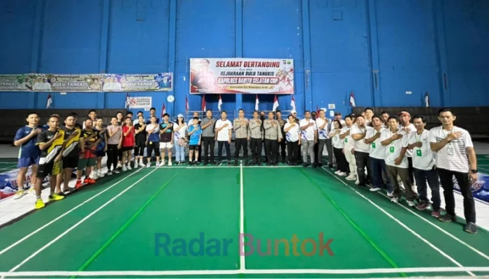 Ratusan Peserta Ramaikan Turnamen Bulutangkis Kapolres Barsel Cup dalam Peringatan Hari Bhayangkara ke-80